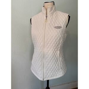 Cutter and buck women’s medium quilted vest embroidered Heathrow country club